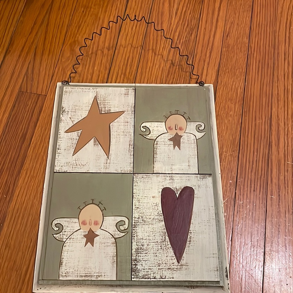 Wooden Angel wall decor
